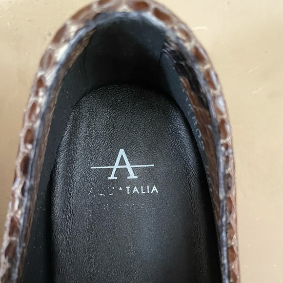 NWT Aquatalia Revy Snake-Embossed Leather Loafers Sz 8 - Picture 5 of 5